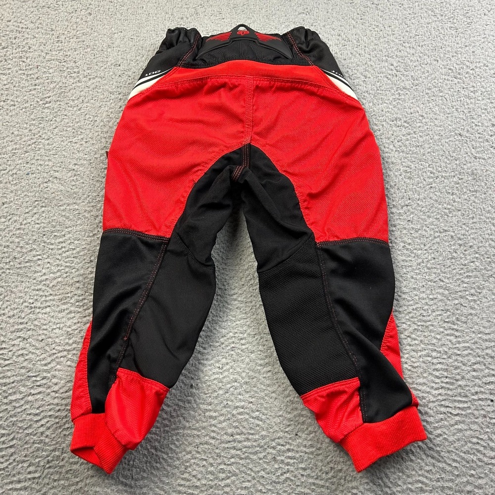 FOX Racing 180 Youth Motocross Pants Red Black Dirt Bike Riding ATV Size 8 24 - Picture 3 of 11